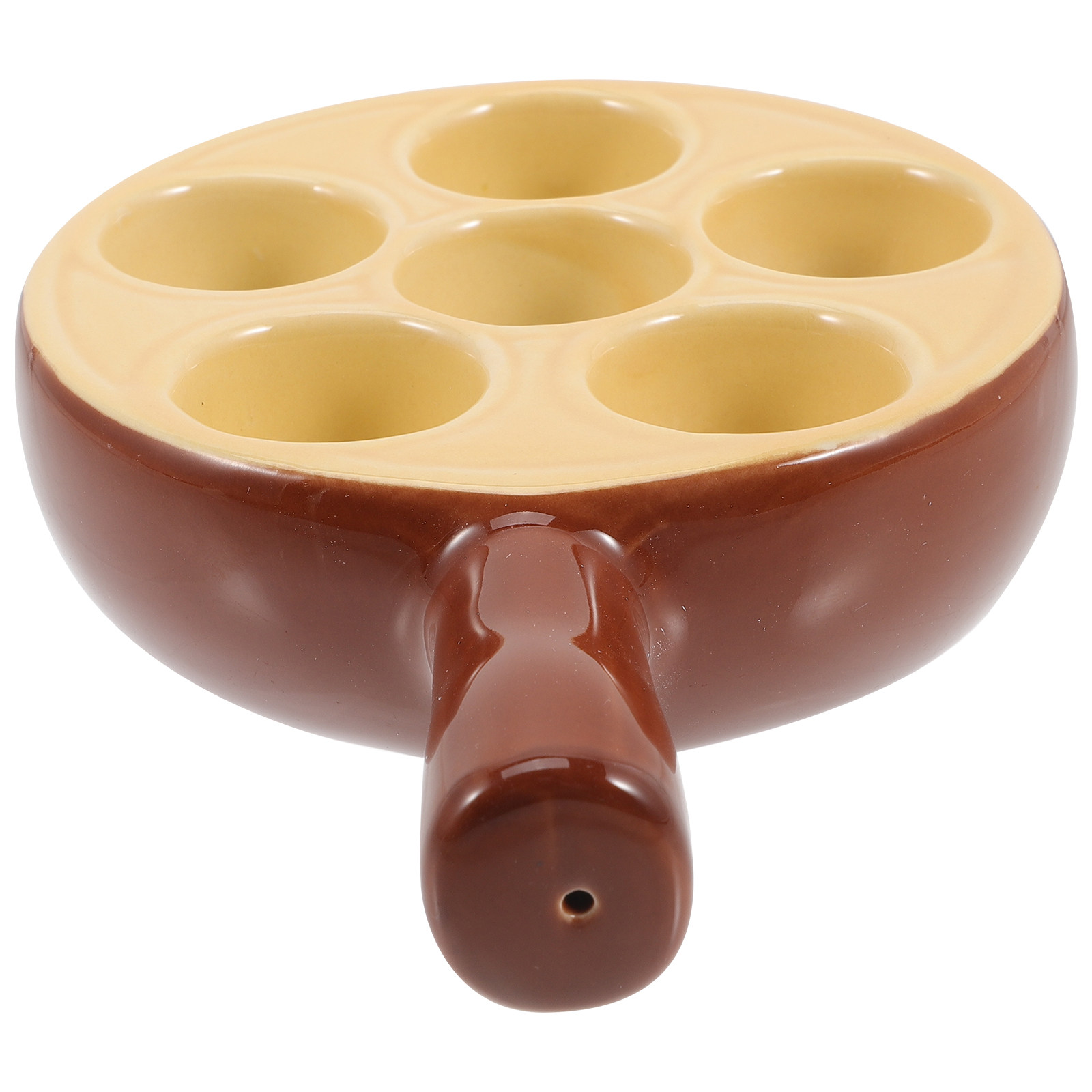 Takoyaki Grill Plate - Ceramic Escargot Serving Dish 12 Compartment